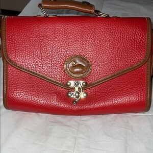 Dooney & Bourke Red and Tan Crossbody Bag
